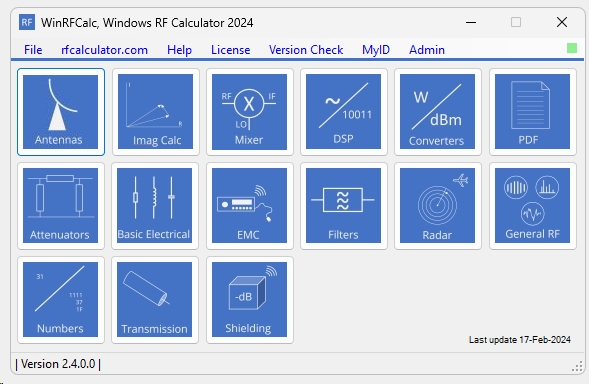 WinRFCalc RF Calculator